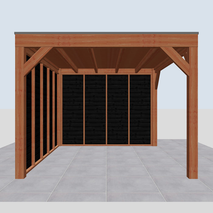 Douglas Overkapping Modern Zwart - 310x375cm - vooraanzicht