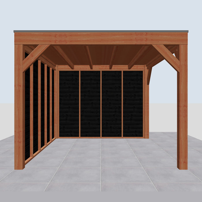 Douglas Overkapping Modern Zwart - 310x375cm - vooraanzicht