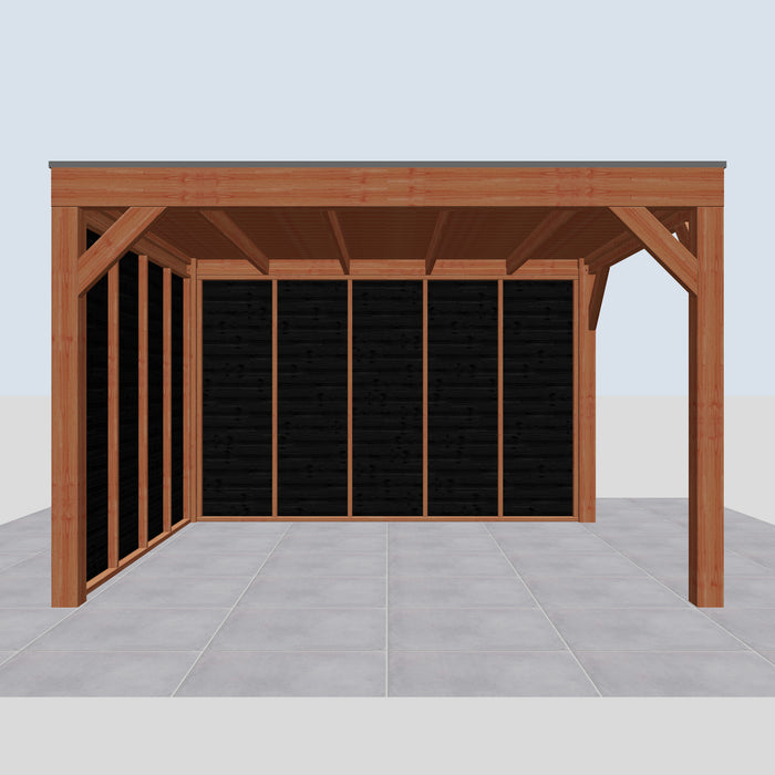 Douglas Overkapping Modern Zwart - 375x310cm - vooraanzicht