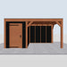 Douglas Overkapping Modern Zwart - 485x310cm - vooraanzicht