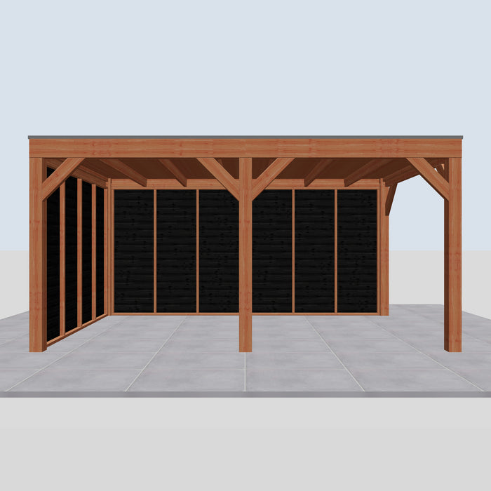 Douglas Overkapping Modern Zwart - 495x310cm - vooraanzicht