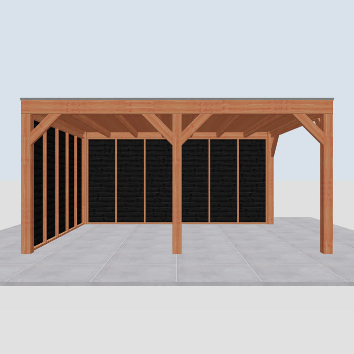 Douglas Overkapping Modern Zwart - 495x375cm - vooraanzicht