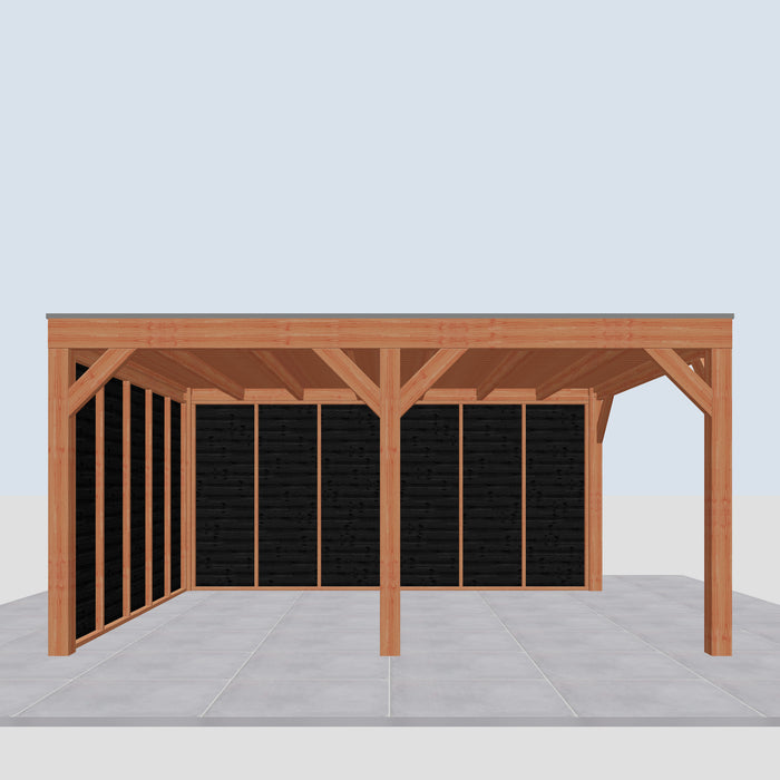 Douglas Overkapping Modern Zwart - 495x375cm - vooraanzicht
