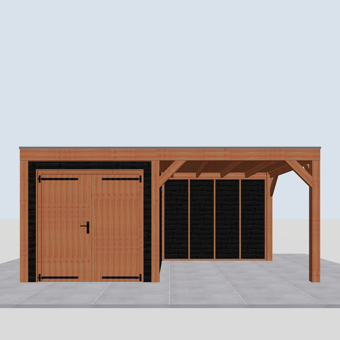 Douglas Overkapping Modern Zwart - 545x310cm - vooraanzicht