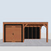 Douglas Overkapping Modern Zwart - 545x310cm - vooraanzicht