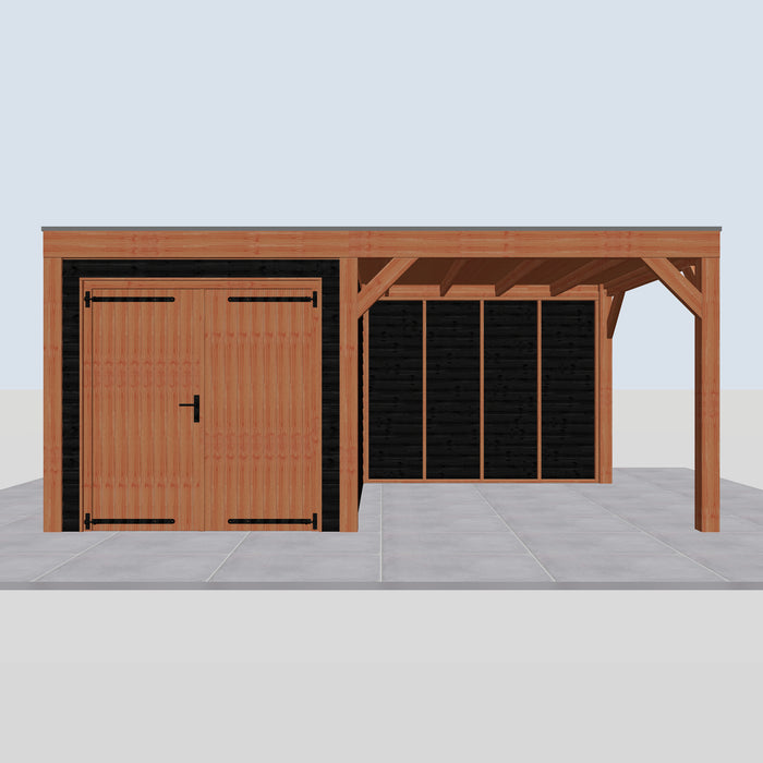 Douglas Overkapping Modern Zwart - 545x310cm - vooraanzicht