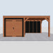 Douglas Overkapping Modern Zwart - 545x375cm - vooraanzicht