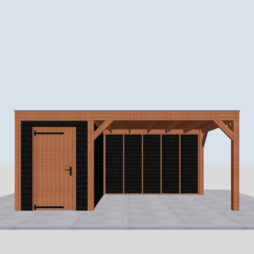 Douglas Overkapping Modern Zwart - 555x310cm - vooraanzicht