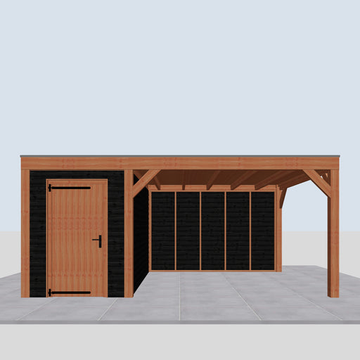 Douglas Overkapping Modern Zwart - 555x375cm - vooraanzicht