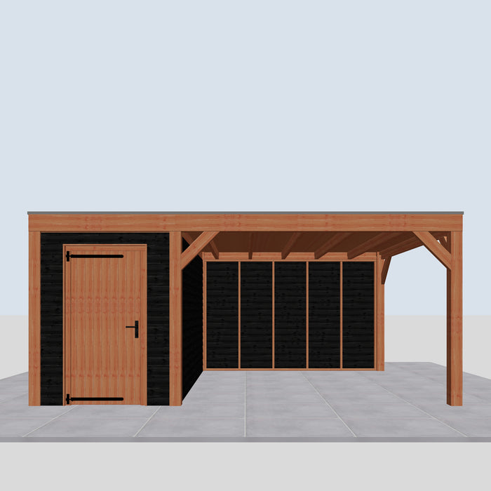 Douglas Overkapping Modern Zwart - 555x375cm - vooraanzicht