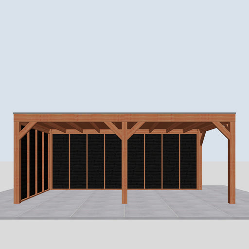 Douglas Overkapping Modern Zwart - 600x310cm - vooraanzicht