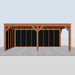 Douglas Overkapping Modern Zwart - 600x310cm - vooraanzicht