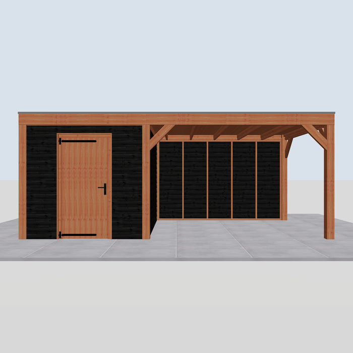 Douglas Overkapping Modern Zwart - 610x310cm - vooraanzicht