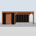 Douglas Overkapping Modern Zwart - 610x310cm - vooraanzicht