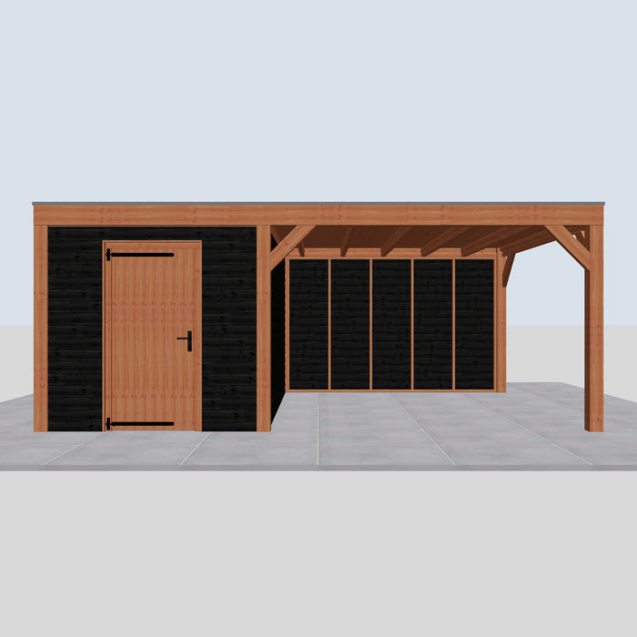 Douglas Overkapping Modern Zwart - 610x375cm - vooraanzicht
