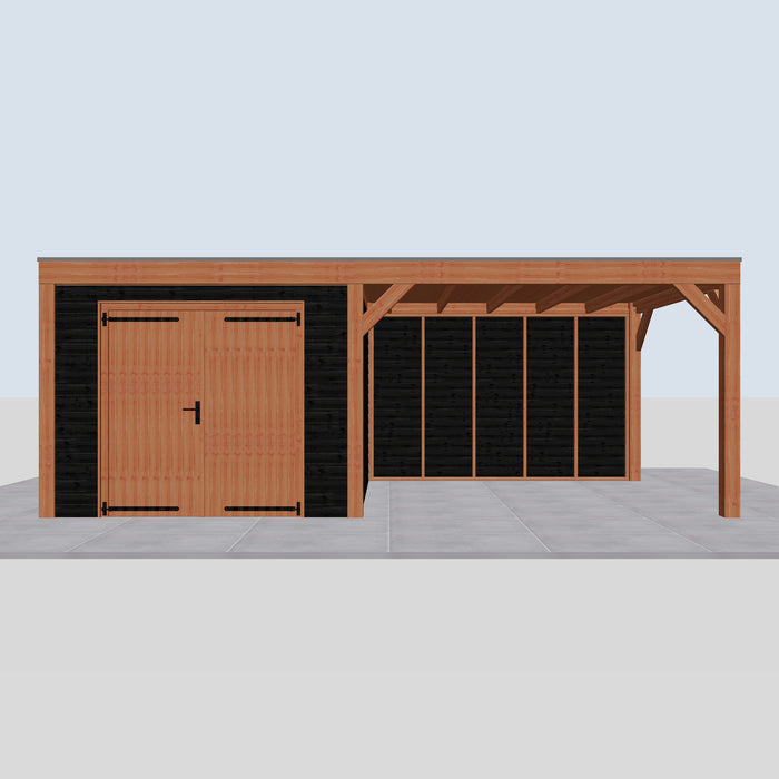 Douglas Overkapping Modern Zwart - 665x310cm - vooraanzicht