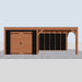 Douglas Overkapping Modern Zwart - 665x310cm - vooraanzicht