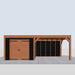 Douglas Overkapping Modern Zwart - 665x310cm - vooraanzicht