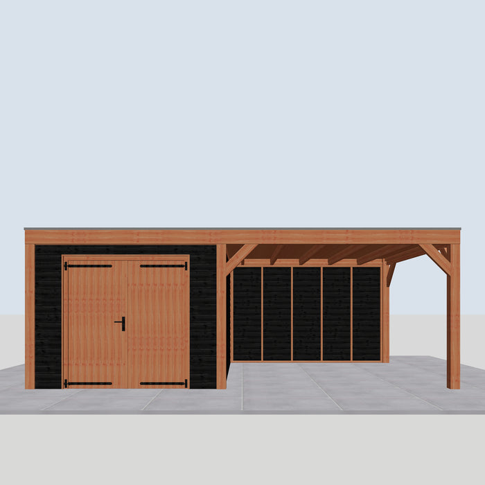 Douglas Overkapping Modern Zwart - 665x375cm - vooraanzicht