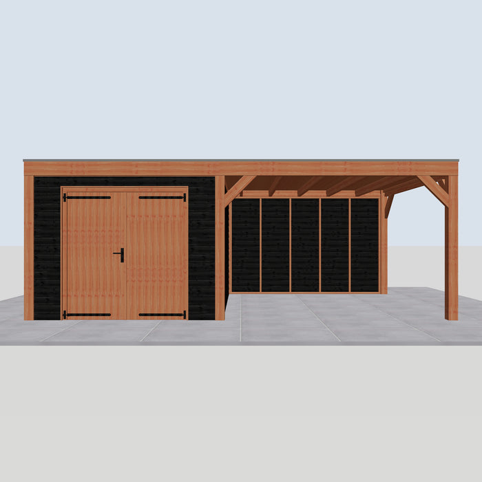 Douglas Overkapping Modern Zwart - 665x375cm - vooraanzicht