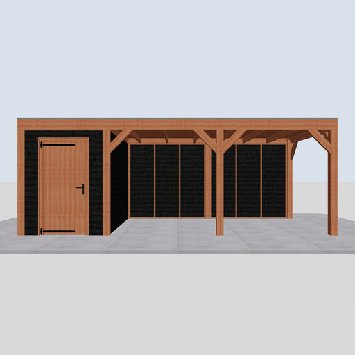 Douglas Overkapping Modern Zwart - 670x310cm - vooraanzicht