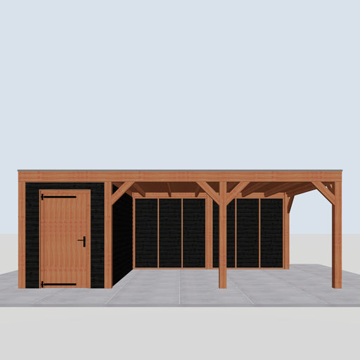 Douglas Overkapping Modern Zwart - 670x375cm - vooraanzicht