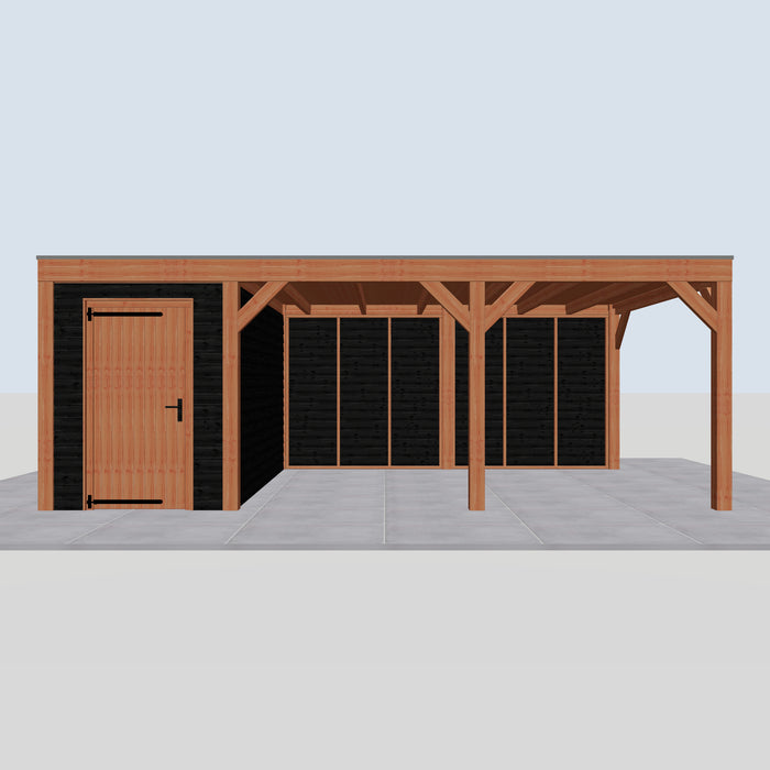Douglas Overkapping Modern Zwart - 670x375cm - vooraanzicht