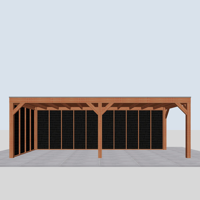 Douglas Overkapping Modern Zwart - 730x310cm - vooraanzicht