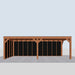 Douglas Overkapping Modern Zwart - 730x310cm - vooraanzicht