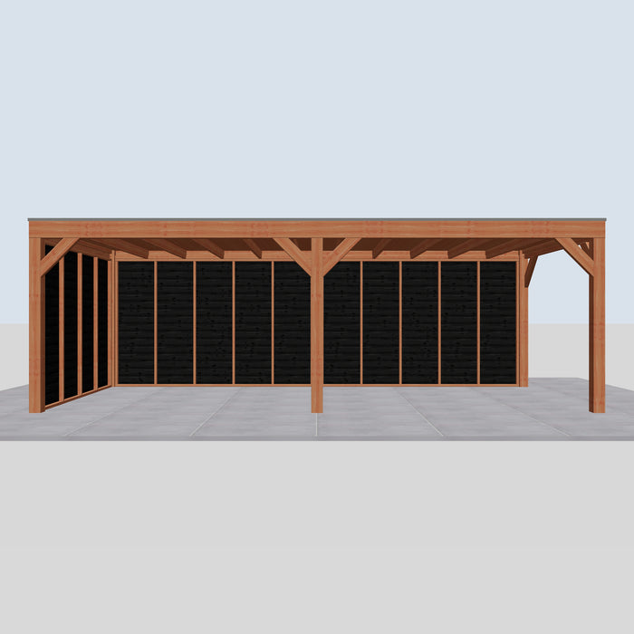Douglas Overkapping Modern Zwart - 730x310cm - vooraanzicht