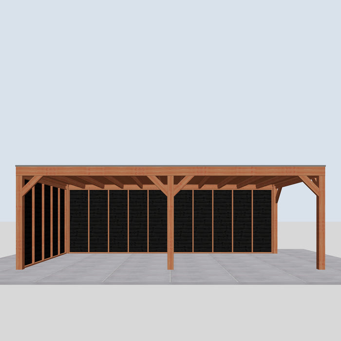Douglas Overkapping Modern Zwart - 730x375cm - vooraanzicht