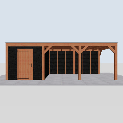 Douglas Overkapping Modern Zwart - 735x375cm - vooraanzicht