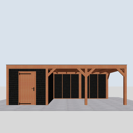 Douglas Overkapping Modern Zwart - 735x375cm - vooraanzicht