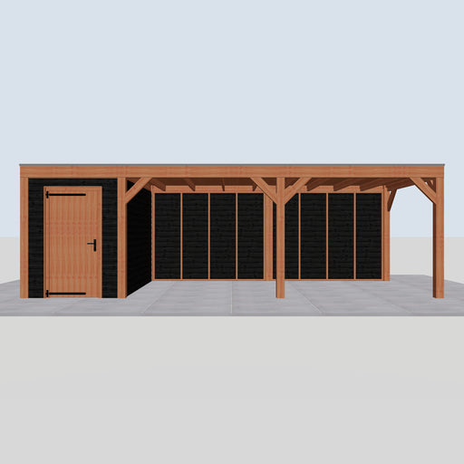 Douglas Overkapping Modern Zwart - 775x310cm - vooraanzicht