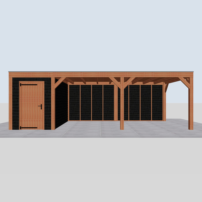 Douglas Overkapping Modern Zwart - 775x375cm - vooraanzicht