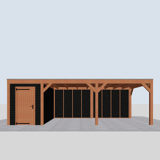 Douglas Overkapping Modern Zwart - 775x375cm - vooraanzicht