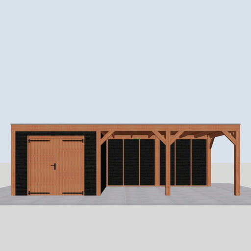 Douglas Overkapping Modern Zwart - 785x310cm - vooraanzicht