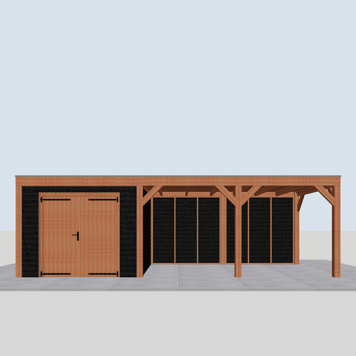 Douglas Overkapping Modern Zwart - 785x310cm - vooraanzicht