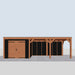 Douglas Overkapping Modern Zwart - 785x310cm - vooraanzicht