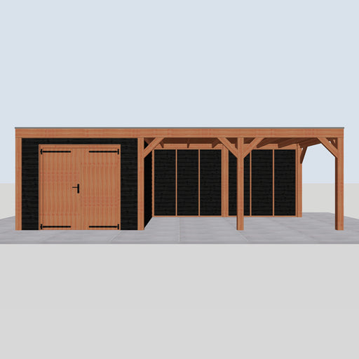 Douglas Overkapping Modern Zwart - 785x310cm - vooraanzicht