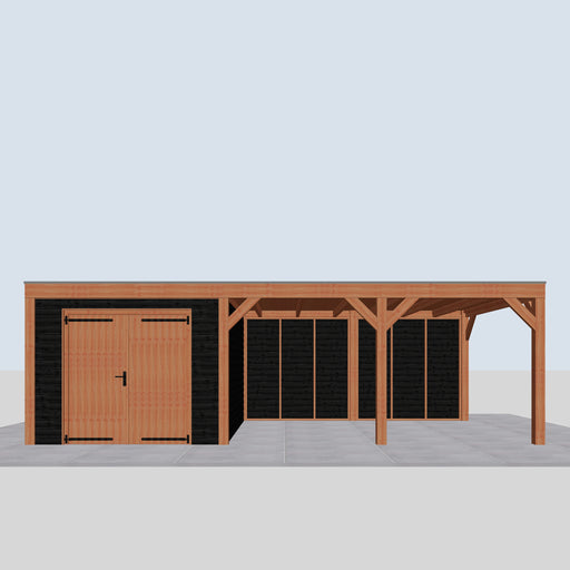 Douglas Overkapping Modern Zwart - 785x375cm - vooraanzicht