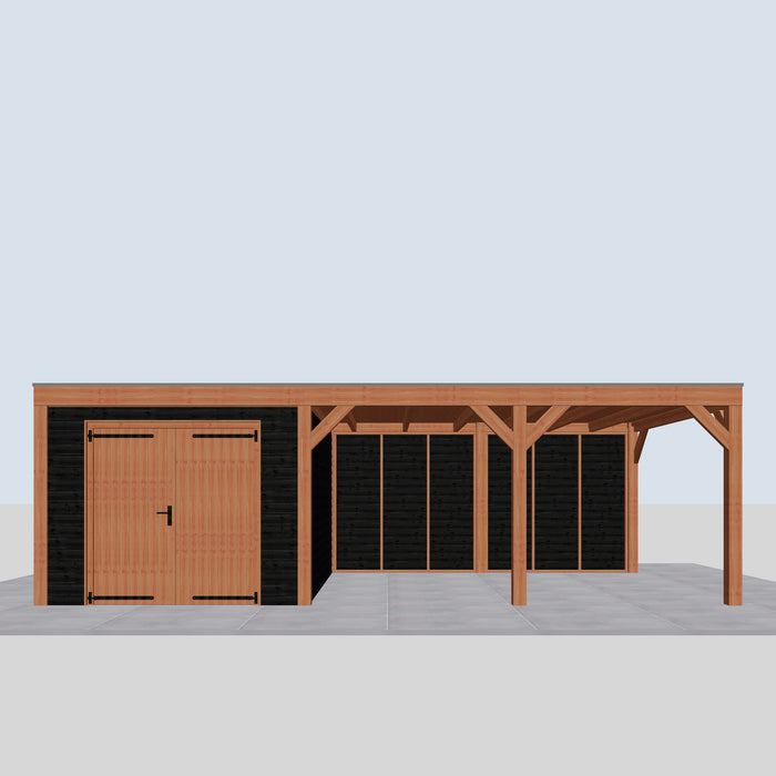 Douglas Overkapping Modern Zwart - 785x375cm - vooraanzicht