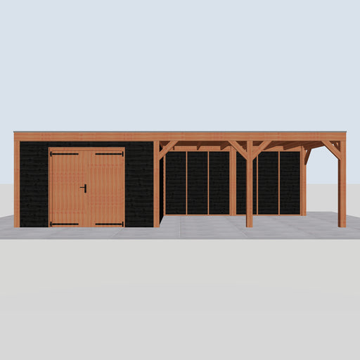 Douglas Overkapping Modern Zwart - 850x310cm - vooraanzicht