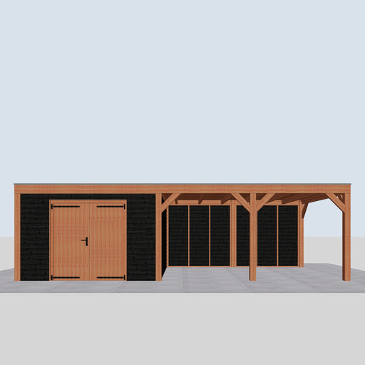 Douglas Overkapping Modern Zwart - 850x375cm - vooraanzicht