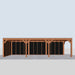 Douglas Overkapping Modern Zwart - 890x310cm - vooraanzicht