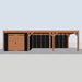 Douglas Overkapping Modern Zwart - 890x375cm - vooraanzicht