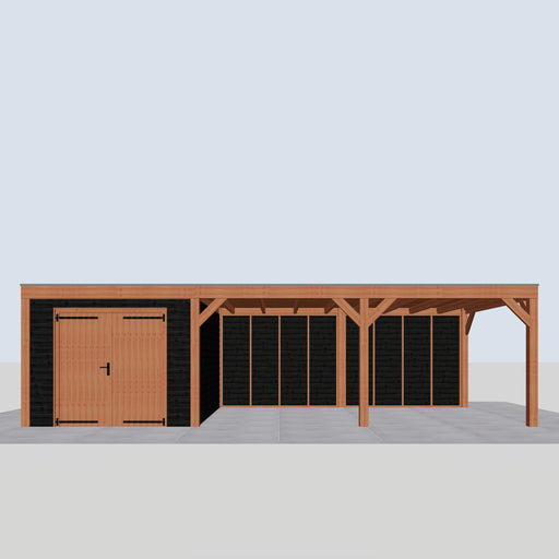 Douglas Overkapping Modern Zwart - 890x375cm - vooraanzicht