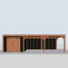 Douglas Overkapping Modern Zwart - 890x375cm - vooraanzicht