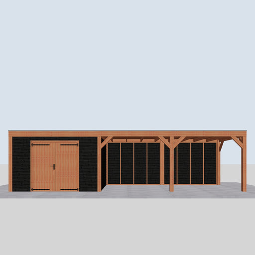 Douglas Overkapping Modern Zwart - 955x310cm - vooraanzicht