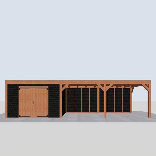 Douglas Overkapping Modern Zwart - 955x375cm - vooraanzicht